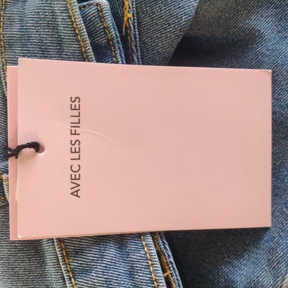 Anthropologie Avec Les Filles cropped high-waisted jeans Straight raw hem. - Picture 11 of 14